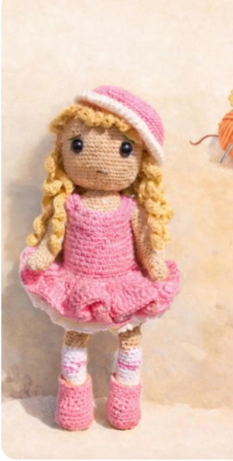 Curly Hair Amigurumi Doll Crochet Pattern | Cute Girl Doll PDF | Handmade Crochet Toy