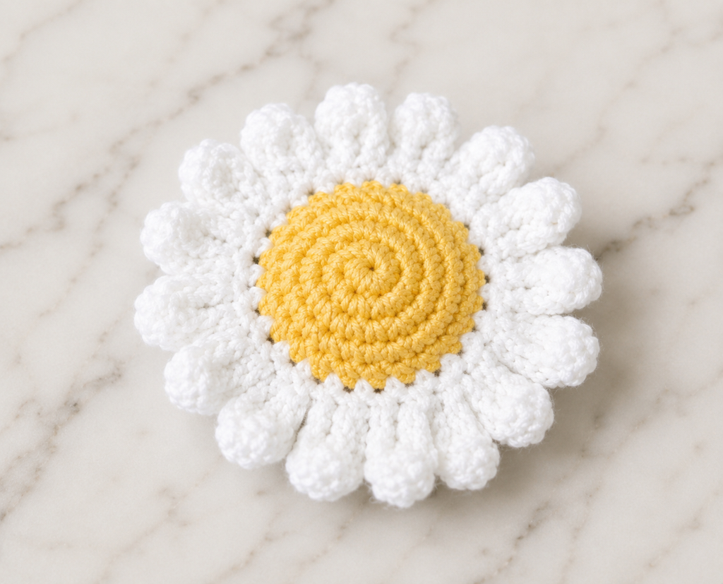 Daisy Keychain Crochet Pattern FREE