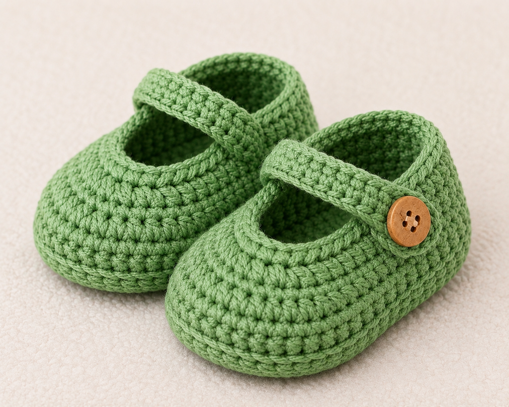 Crochet Baby Mary Jane Shoes Pattern