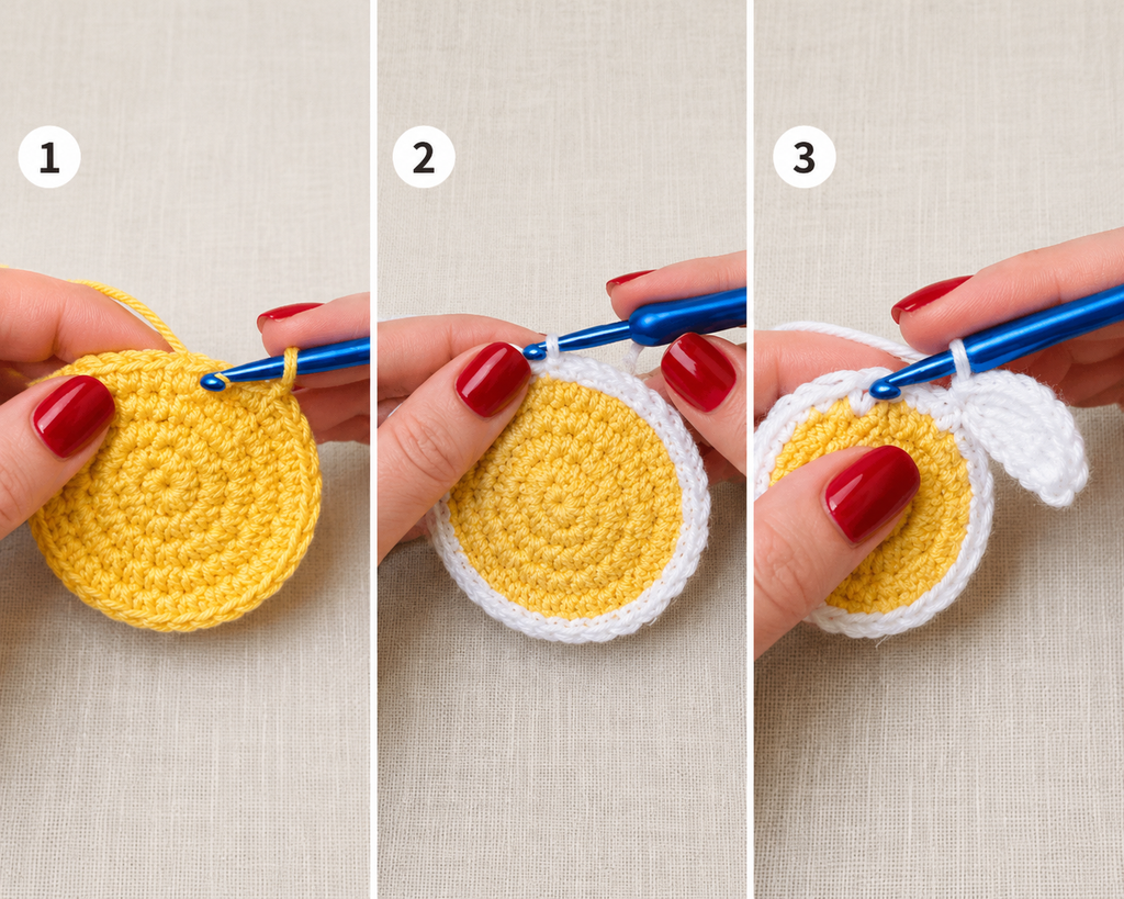 Daisy Keychain Crochet Pattern FREE