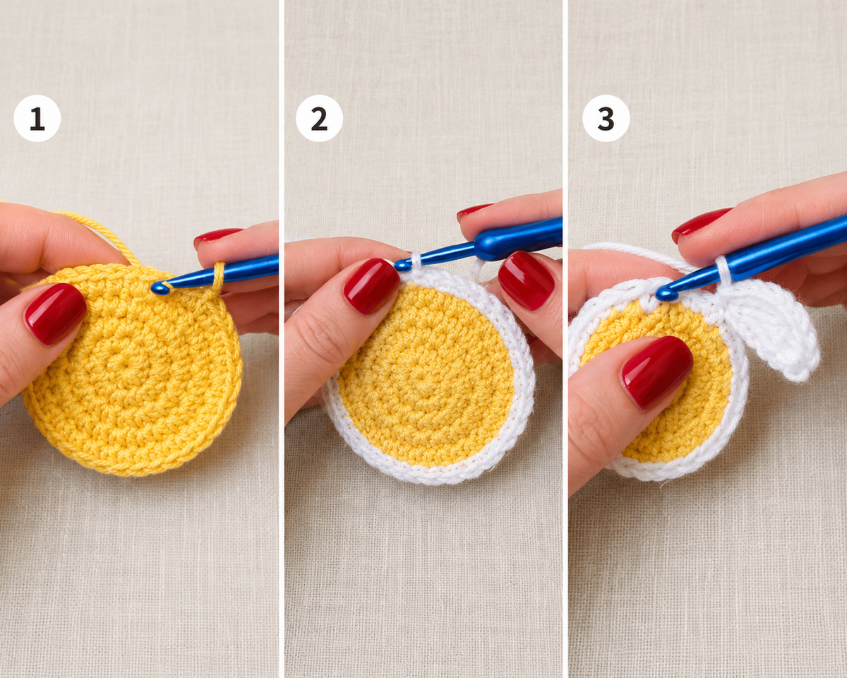 Daisy Keychain Crochet Pattern FREE