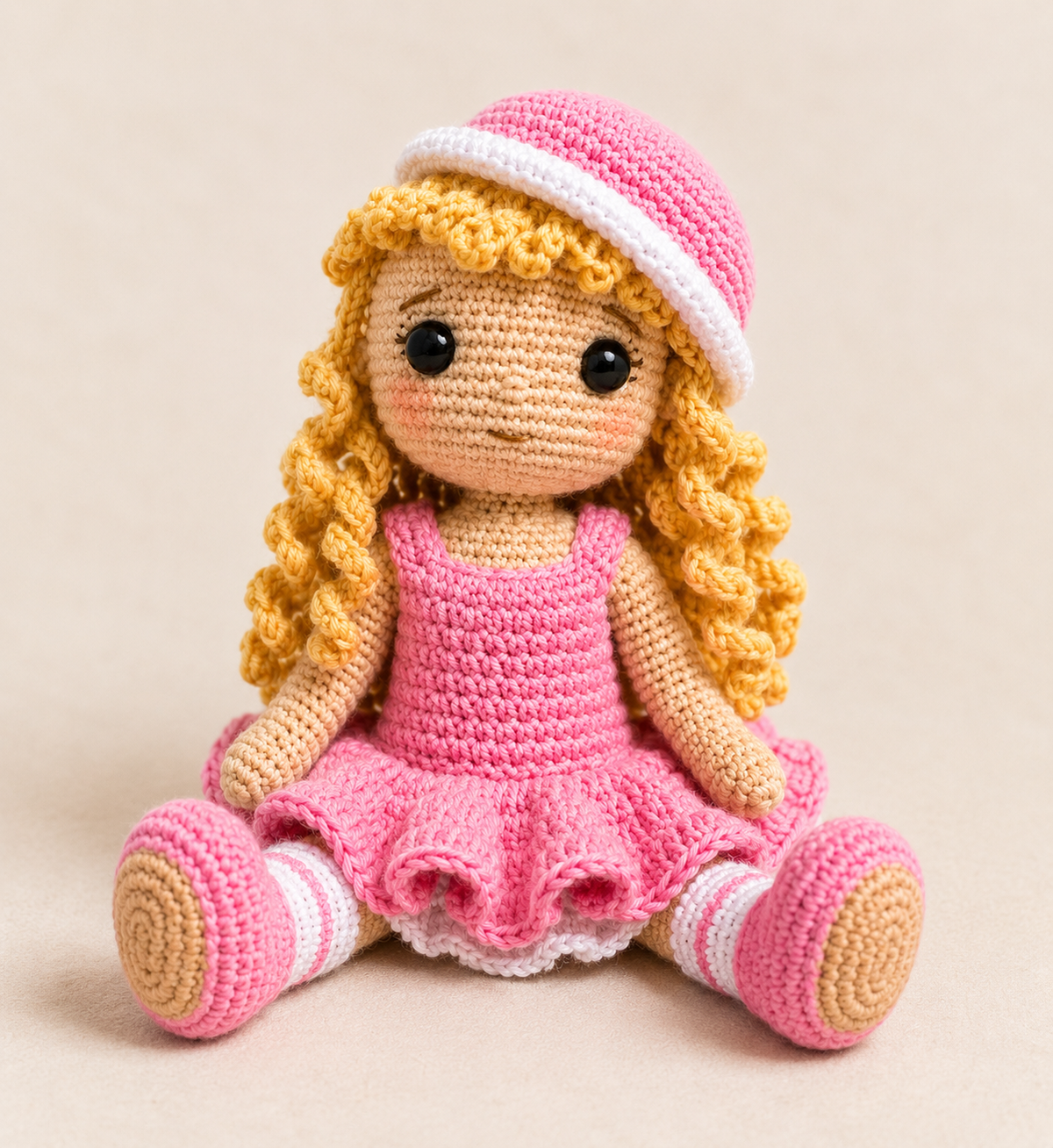 Curly Hair Amigurumi Doll Crochet Pattern | Cute Girl Doll PDF | Handmade Crochet Toy
