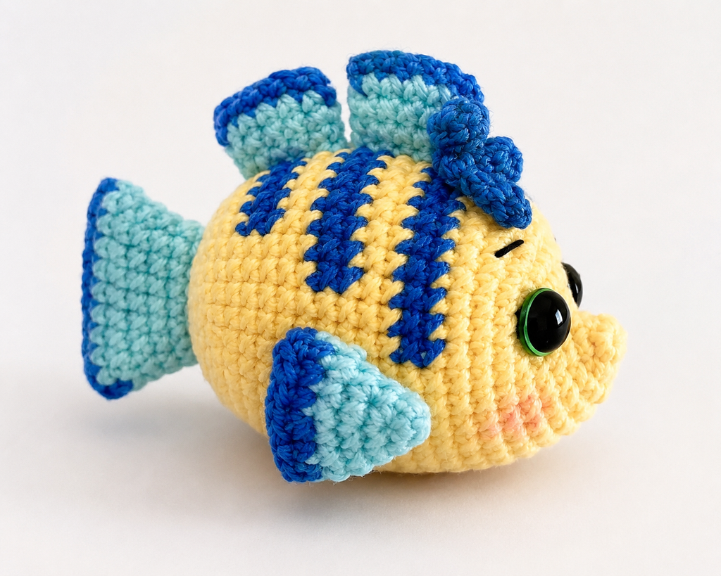 Handmade Crochet Fish Keychain Pattern| Cute Amigurumi Ocean Bag Charm | Fish Plush Keyring Gift