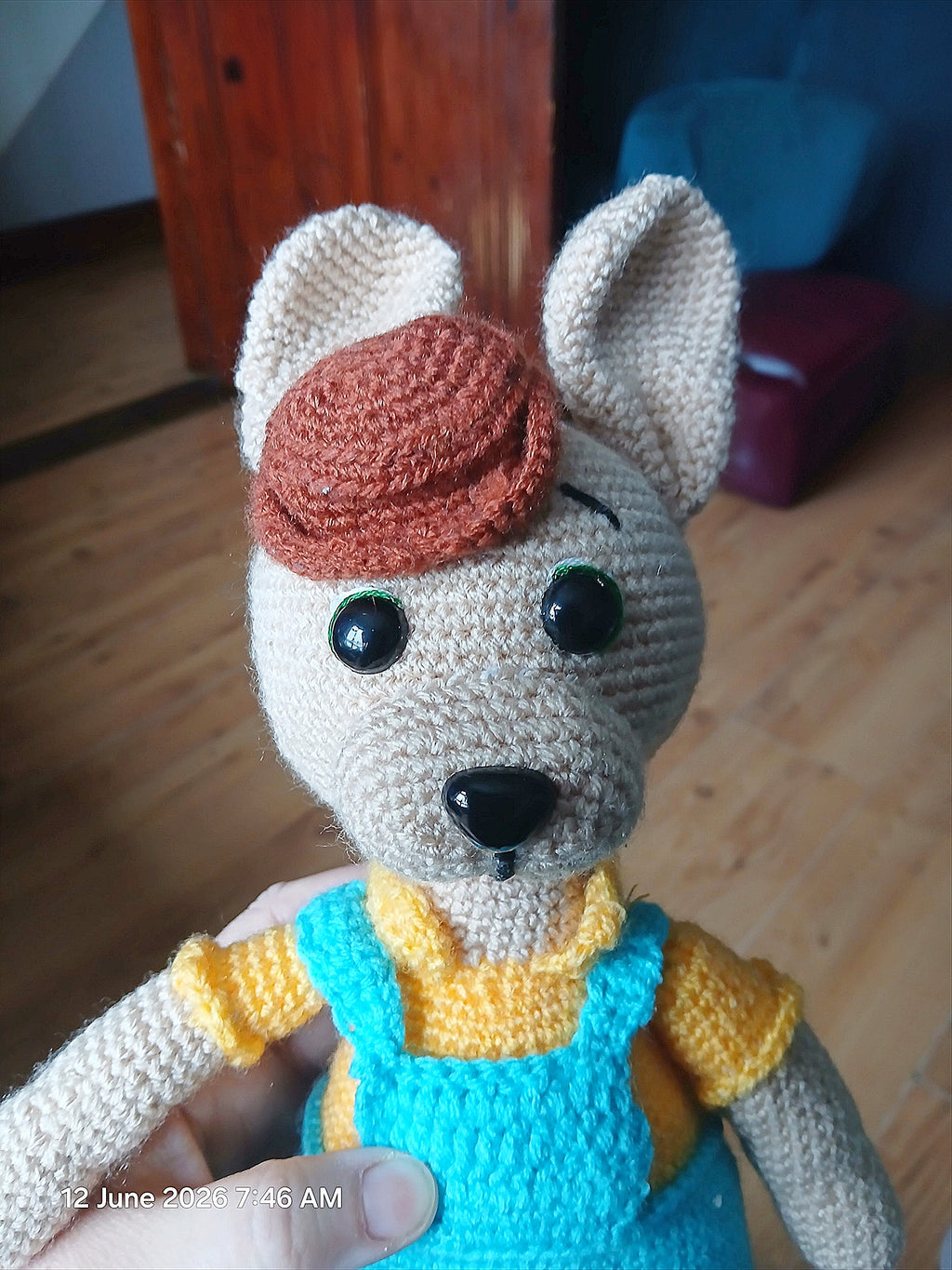 Crochet Mouse Doll Pattern PDF – Amigurumi Mouse in Overalls & Hat