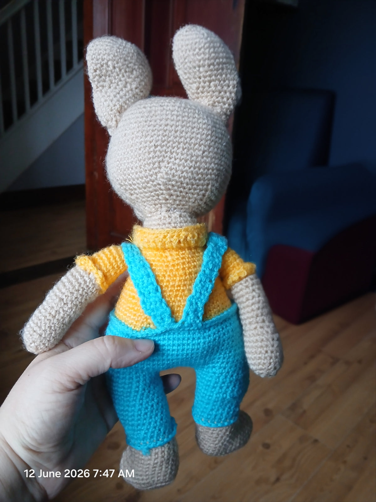 Crochet Mouse Doll Pattern PDF – Amigurumi Mouse in Overalls & Hat