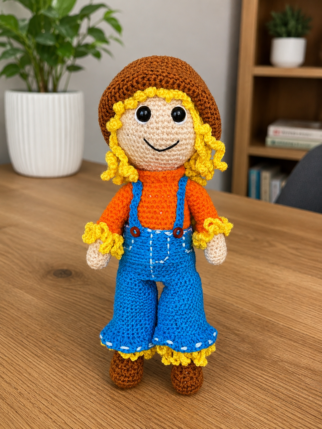 Sunny Scarecrow Doll Crochet Pattern