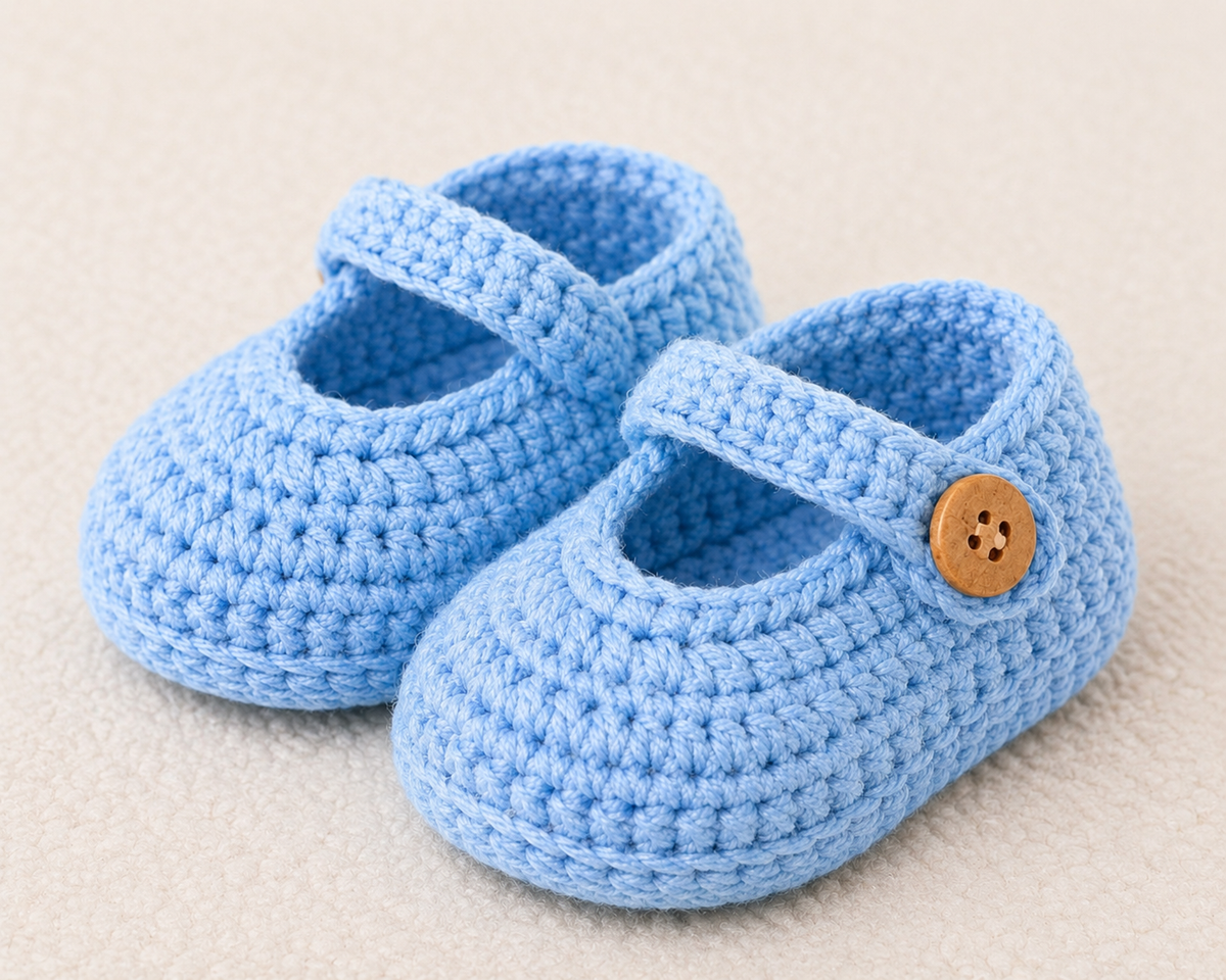 Crochet Baby Mary Jane Shoes Pattern