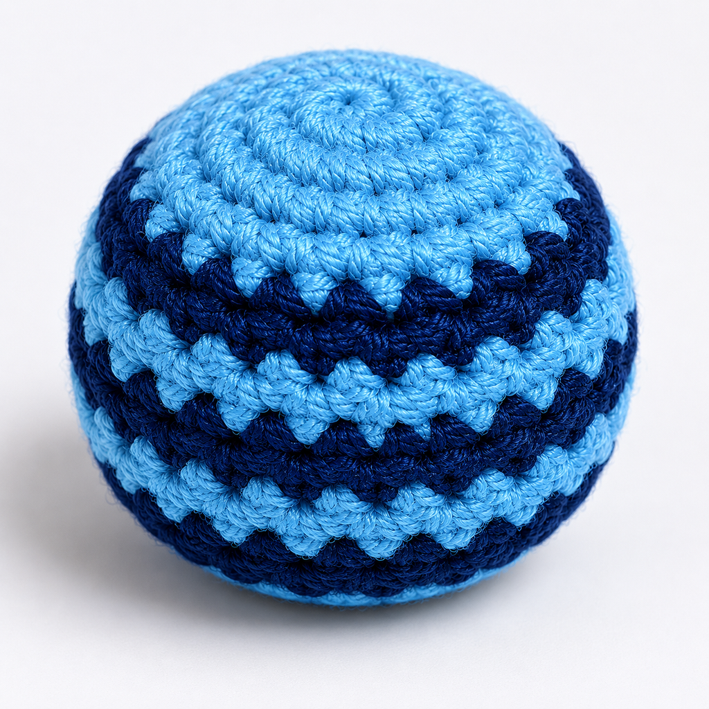 “FREE Handmade Crochet Footbag Pattern (Hacky Sack Style)”