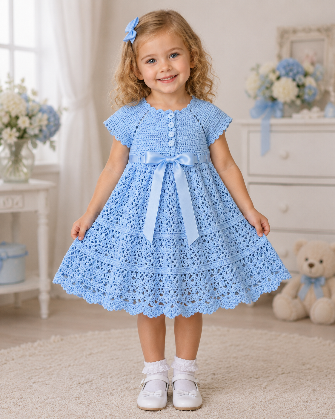 Bluebell Blossom Crochet Dress Pattern
