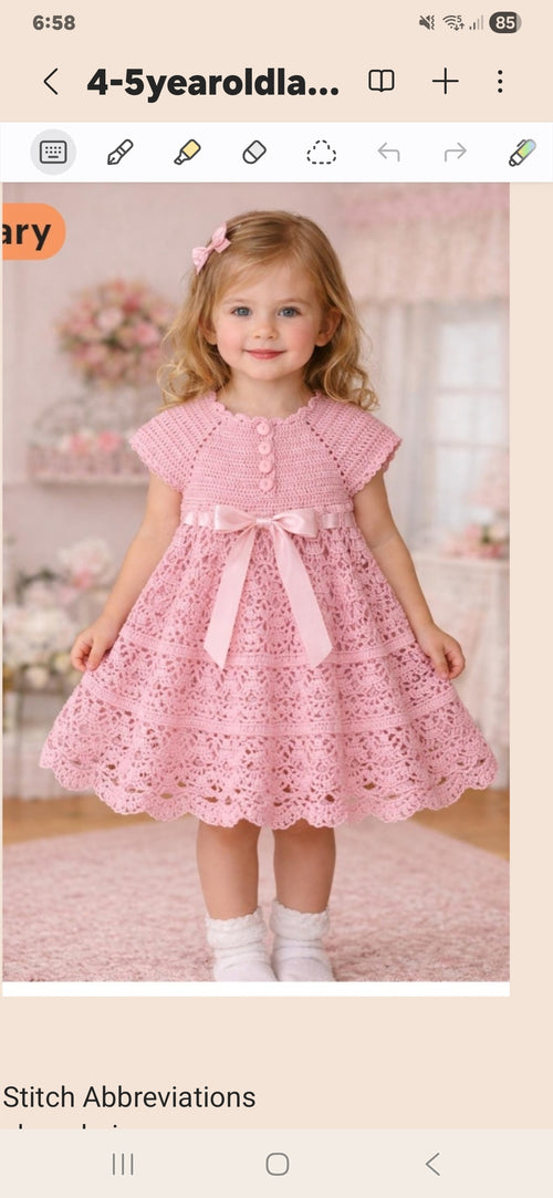 Bluebell Blossom Crochet Dress Pattern