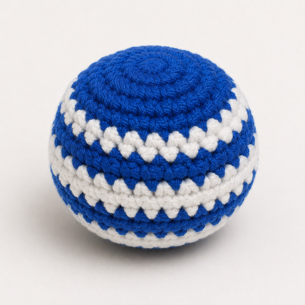“FREE Handmade Crochet Footbag Pattern (Hacky Sack Style)”