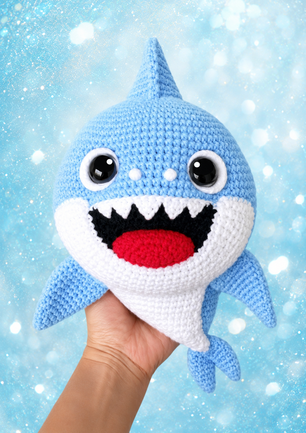 Crochet Shark Plush – Handmade Amigurumi Ocean Toy Pattern